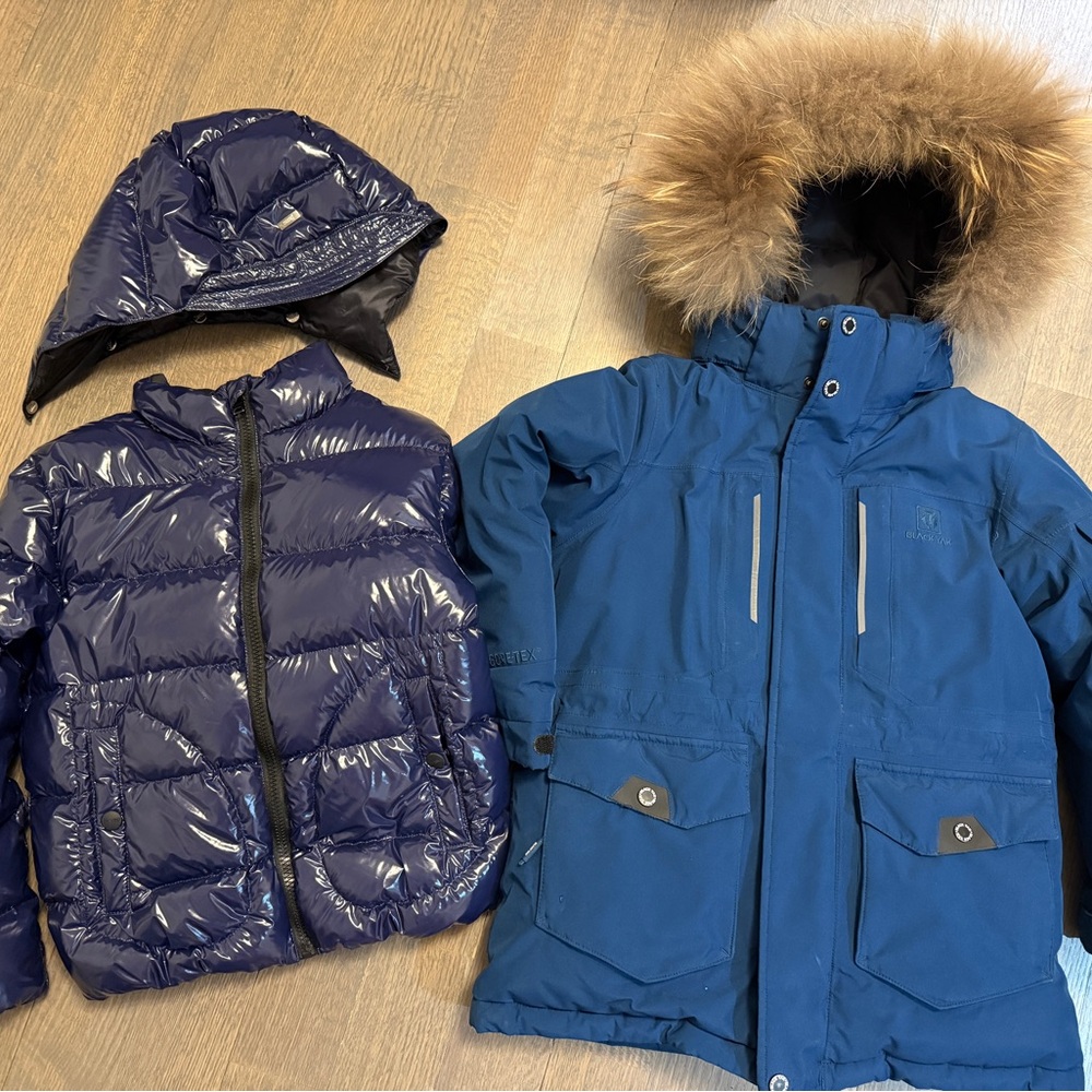 Boys Premium Winter Jacket Bundle (Size 8) - Herno Puffer & Gore-Tex Snow Jacket